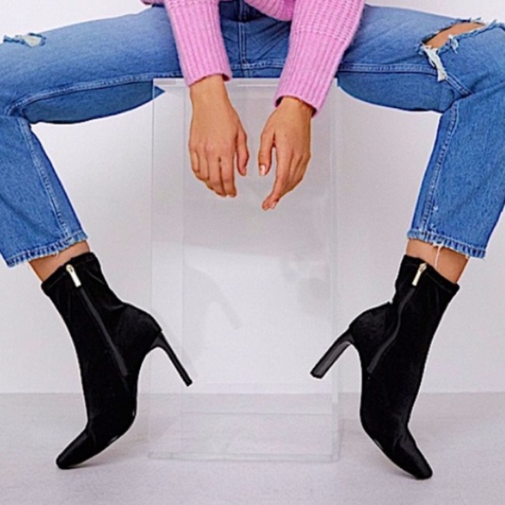 Zara Velvet Booties